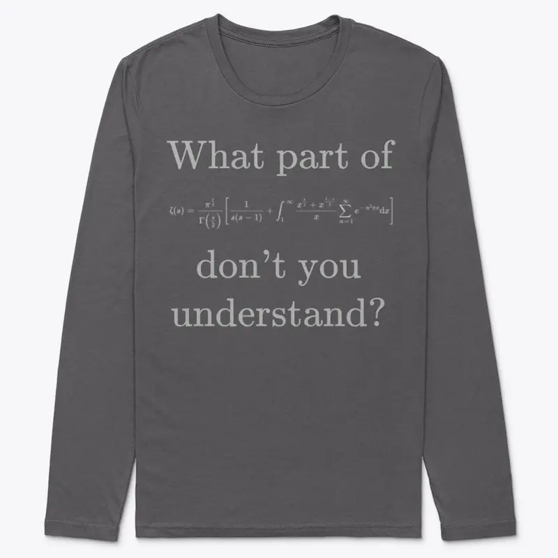 What Part of >Math Don't You Understand?