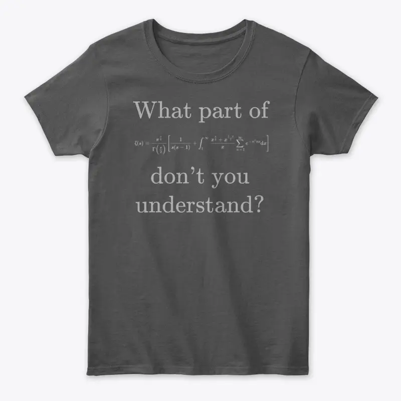 What Part of >Math Don't You Understand?